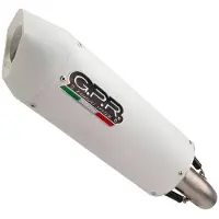 Gpr Exhaust Systems Albus Evo4 Royal Enfield Himalayan 410 21-22 Ref:e5.roy.9.cat.albe5 Homologated Oval Muffler Blanc Homologated
