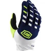 100% Airmatic Off-road Gloves Blanc,Bleu M / Short Homme