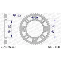Afam 72102n Rear Sprocket Argenté 49t