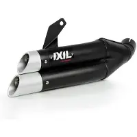 Ixil Dual Hyperlow Xl Honda Cb 500 F 19-21/cb 500 X 19-21/cbr 500 R 19-21 Stainless Steel Homologated Slip On Muffler Noir Homologated