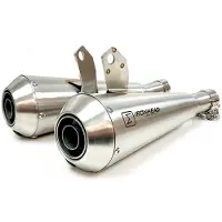 Ixil Ironhead Triumph Bonneville Newchurch Se 15-16/speed Twin 19-20/thruxton/r 1200 16-20 Stainless Steel Homologated Cone Muffler Argenté Homologated