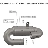 Leovince Triumph Trident 660 21-22 16055 Catalytic Converter Argenté