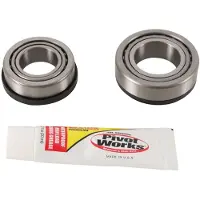 Pivot Works Kawas.kx 125-250 85-91/500 85-04 Steering Bearing Kit Argenté