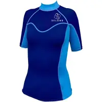 Seland Elastan Short Sleeve Rash Guard Bleu XL Femme