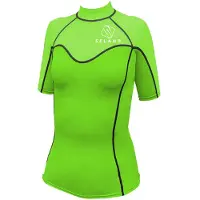 Seland Elastan Short Sleeve Rash Guard Vert L Femme
