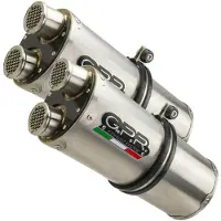 Gpr Exclusive Honda Varadero 1000 1999-2011 Not Homologated Muffler With Link Pipe Argenté Not Homologated