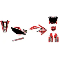Why Stickers Honda Crf250r 2004-2009 Replica Wyss Graphics Kit Rouge