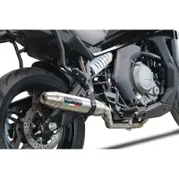 Gpr Exhaust Systems Deeptone Inox Cf Moto 650 Gt 2022-2024 E5 Round Not Homologated Slip On Muffler Argenté Not Homologated