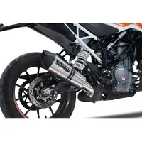 Gpr Exhaust Systems Gp Evo4 Titanium Ktm Duke 125 2021-2023 E5 Conical Homologated Slip On Muffler Argenté Homologated