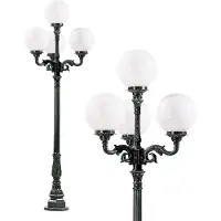 Ks Verlichting Lampadaire Jardin globe Lyon 30 nostalgie - vert
