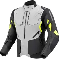 Rebelhorn Veste de moto textile imperméable Hiker 4 pour femme, noir/gris/jaune, XL