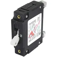 Blue Sea Systems C-series Single Pole Circuit Breaker Switch Noir 5 A