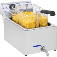 Royal Catering Expondo Friteuse électrique - 17 l - 3000 W - Robinet de vidange -