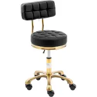 Physa Tabouret roulant Expondo avec dossier - 47 - 61 cm - 150 kg - noir