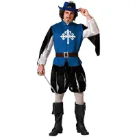 Atosa Musketeer Man Costume Bleu XL Enfants