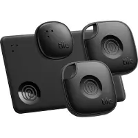 Tile Mate Essentials Pack 2024 (Apple Find My, Google Find Hub), Traceur, Noir