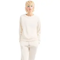 Armani Exchange pour femme. 8NYMLGYJE5Z1130 Sweat-shirt beige en tissu éponge (XS), Casuel, Coton, Manche longue