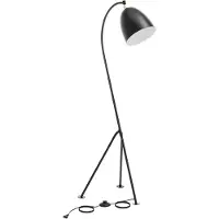 Uniprodo Lampe arquée Expondo - abat-jour métallique mobile - 40 W - hauteur 125 cm