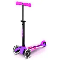 Micro Scooter | trottinette | mini micro deluxe glow LED plus frosty pink