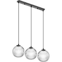 Uniprodo Lampe suspendue - 3 ampoules - verre