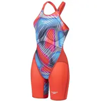 Speedo Fastskin Lzr Pure Valor 2.0 Kneeskin Open Back Competition Swimsuit Rouge UK 22 Femme