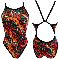 Turbo Tiger Roses Revolution Swimsuit Multicolore 3XL Femme