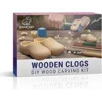 BeaverCraft DIY10 Wooden Clogs Wood Carving Kit, set de sculpture sur bois