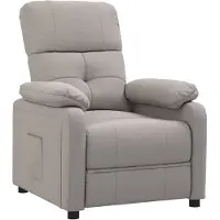 vidaXL Fauteuil relax Taupe Tissu