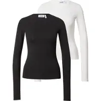 Weekday T-shirt noir / blanc