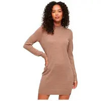 Superdry Studios Merino Mini Long Sleeve Dress Marron XL Femme