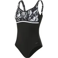 Speedo Contourluxe Printed Swimsuit Noir UK 42 Femme