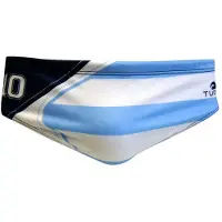 Turbo Argentina Swimming Brief Blanc,Bleu 3XL Homme