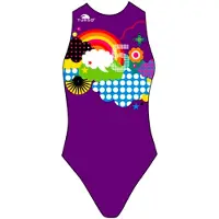 Turbo Rainbow Swimsuit Violet 4XL Femme