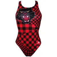 Turbo Red Tiger Swimsuit Rouge,Noir L Femme