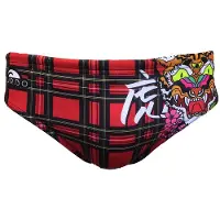 Turbo Tartan Tiger Swimming Brief Rouge L Homme