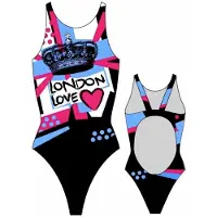 Turbo London Love 895571 Swimsuit Noir 4XL Femme