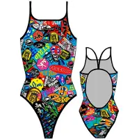 Turbo Stickers Swimsuit Multicolore 4XL Femme