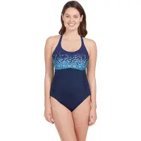 Zoggs Multiway 1 Piece Swimsuit Bleu 40 Femme