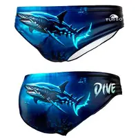 Turbo Shark Dive Swimming Brief Bleu 5-6 Years Garçon