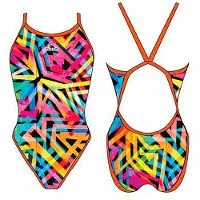 Turbo Geoflu Swimsuit Multicolore 3-4 Years Fille