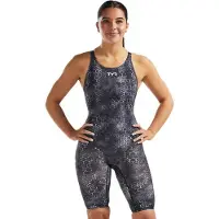 Tyr Thresher Akurra Open Back Competition Swimsuit Gris 28 Femme