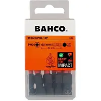Bahco Embouts 1/4 Torsion pour vis Phillips PH2 50 mm - 10 pcs. par blister