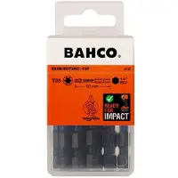 Bahco Embouts 1/4 Torsion pour vis TX T25 x 50 mm - 10 pièces par blister
