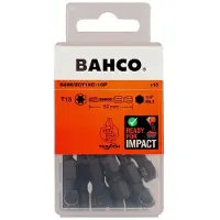 Bahco Embouts 1/4 Torsion pour vis TX T15 50 mm - 10 pièces par blister