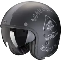 Scorpion Belfast Evo Spade Mat Noir Argent Casque Jet Taille S