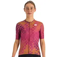 Sportful Maillot de cyclisme à manches courtes - ROCKET - Cyclamen/Marron M