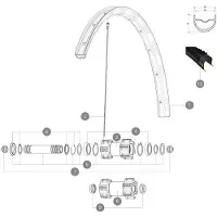 Mavic Xa Elite Tubeless Rim Noir 29´´ 24H