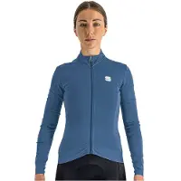 Sportful Maillot de cyclisme à manches longues pour l'hiver - MONOCROM THERMAL - Bleu XL