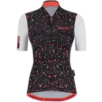 Santini Delta Pietra Short Sleeve Jersey Noir 2XL Femme