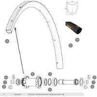 Mavic Ksyrium Pro Carbon Sl Tubular Disc Front Rim Noir 700 - 28´´ 24H